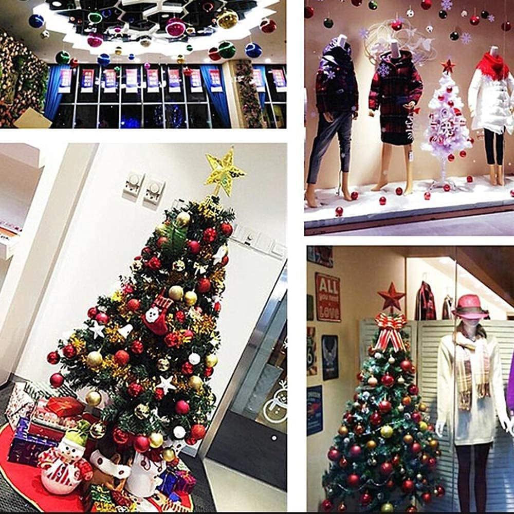 Christmas Baubles Assorted Pendant Shatterproof Ornament Set - Seasonal Holiday Wedding Party Decorations (24 Pcs, 4 Cm) Green Christmas Ball